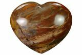 Polished Triassic Petrified Wood Heart - Madagascar #139983-1